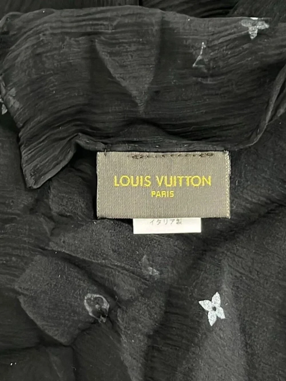 LOUIS VUITTON Etol Monogram Plume M73936 Noir Others CC0195 Scarf Silk